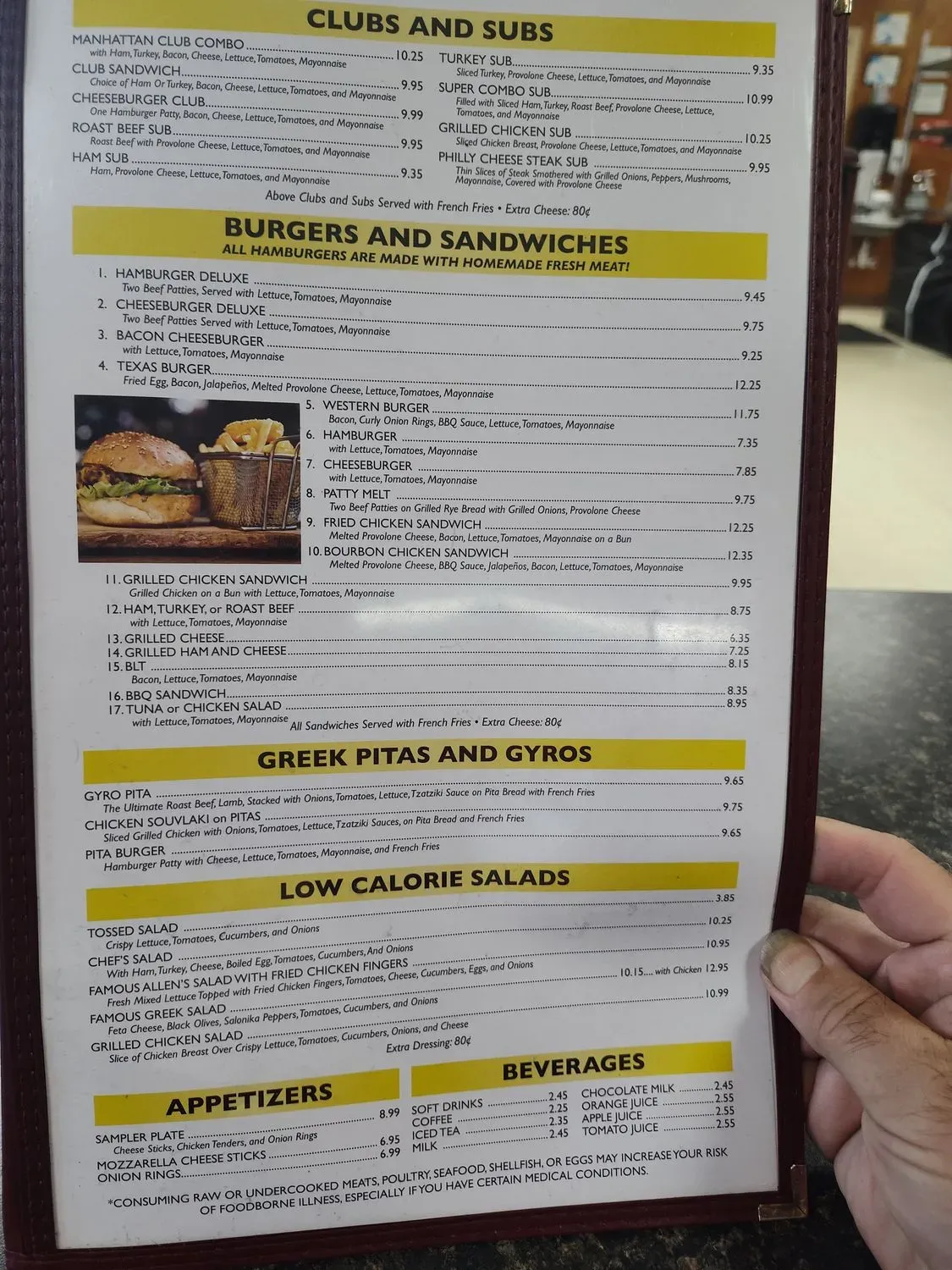 Allen's Restaurant Menu - Updated November 2025