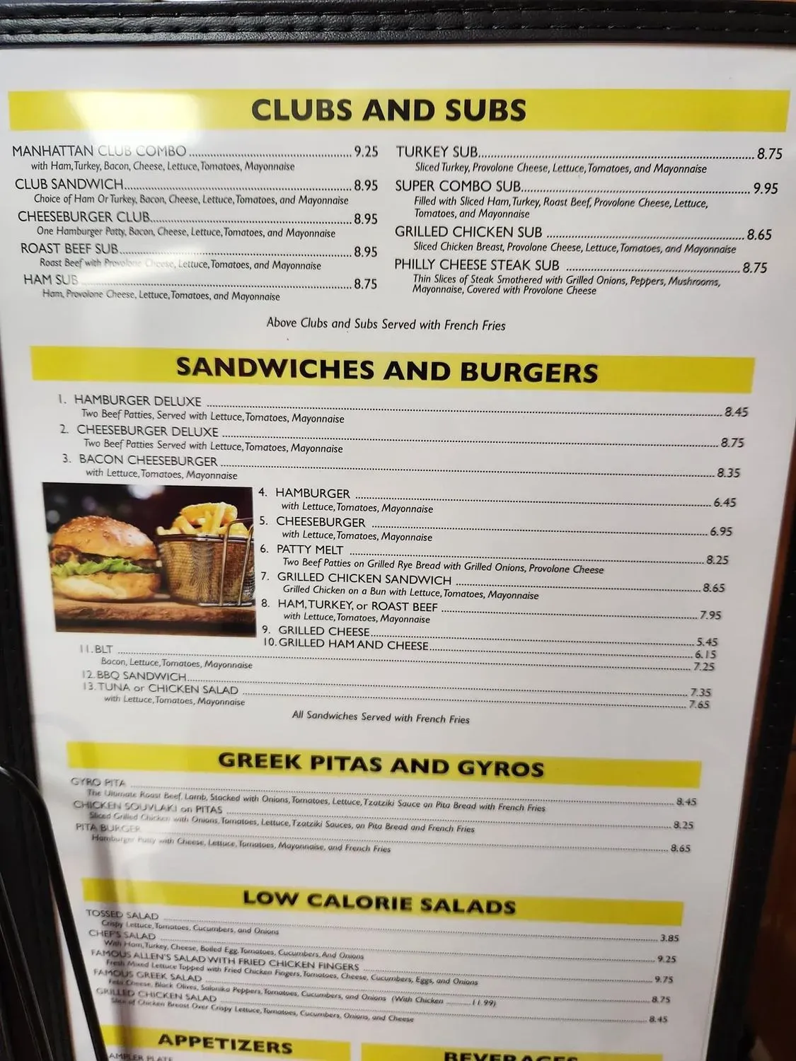 Allen's Restaurant Menu - Updated November 2025
