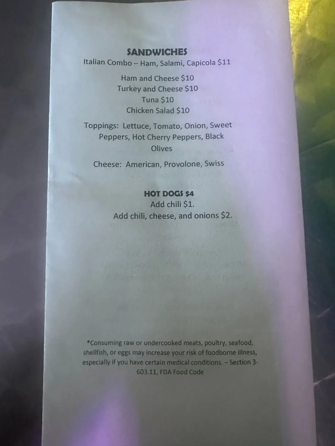 Menu 4