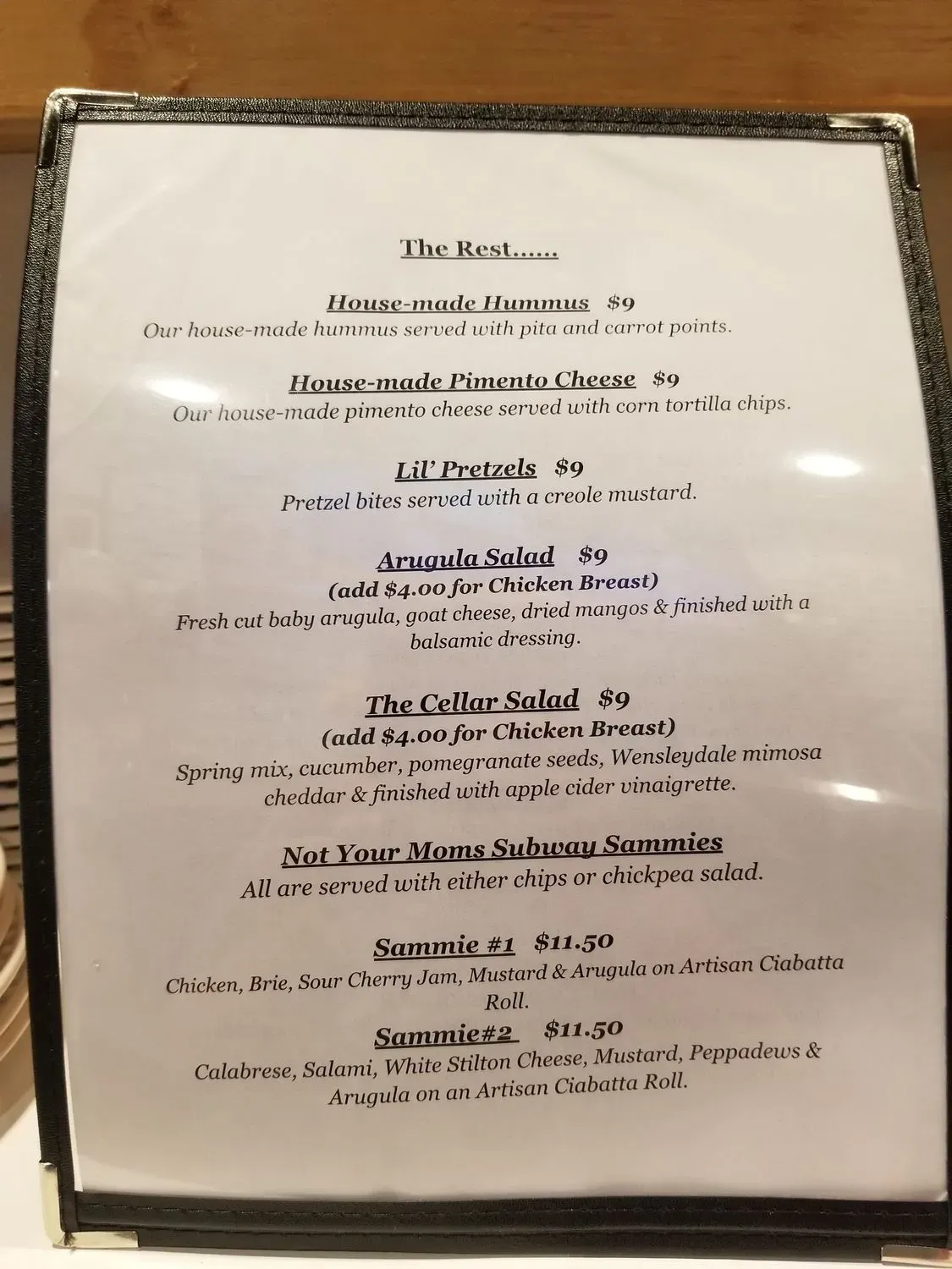 Menu 5