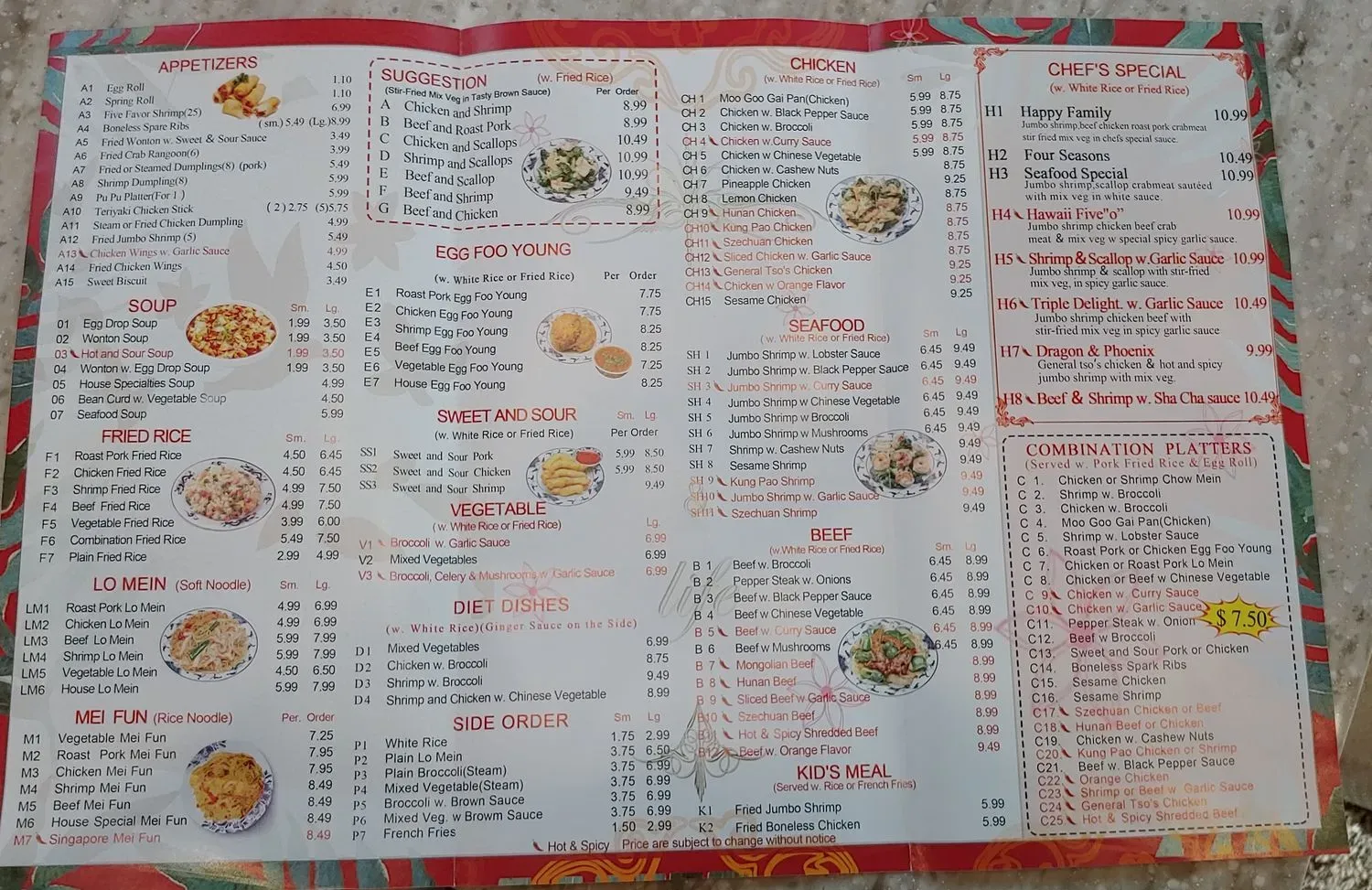 Win Hing Chinese Restaurant Menu - Updated November 2025