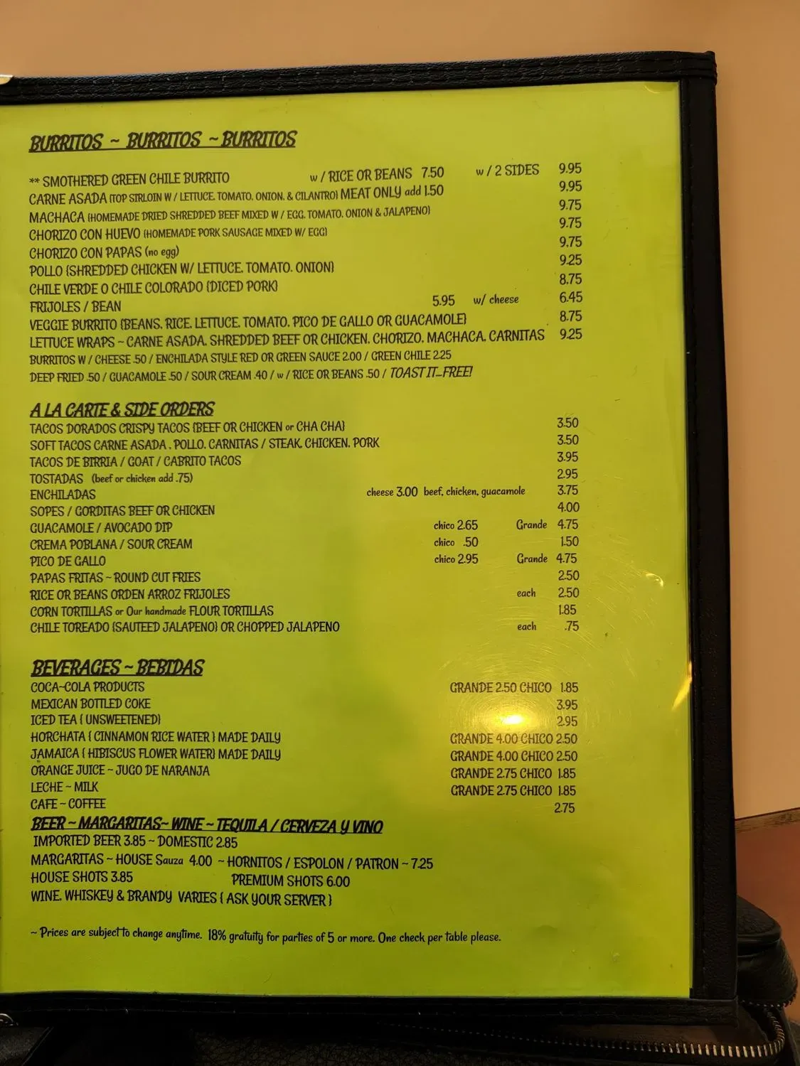 Menu 3