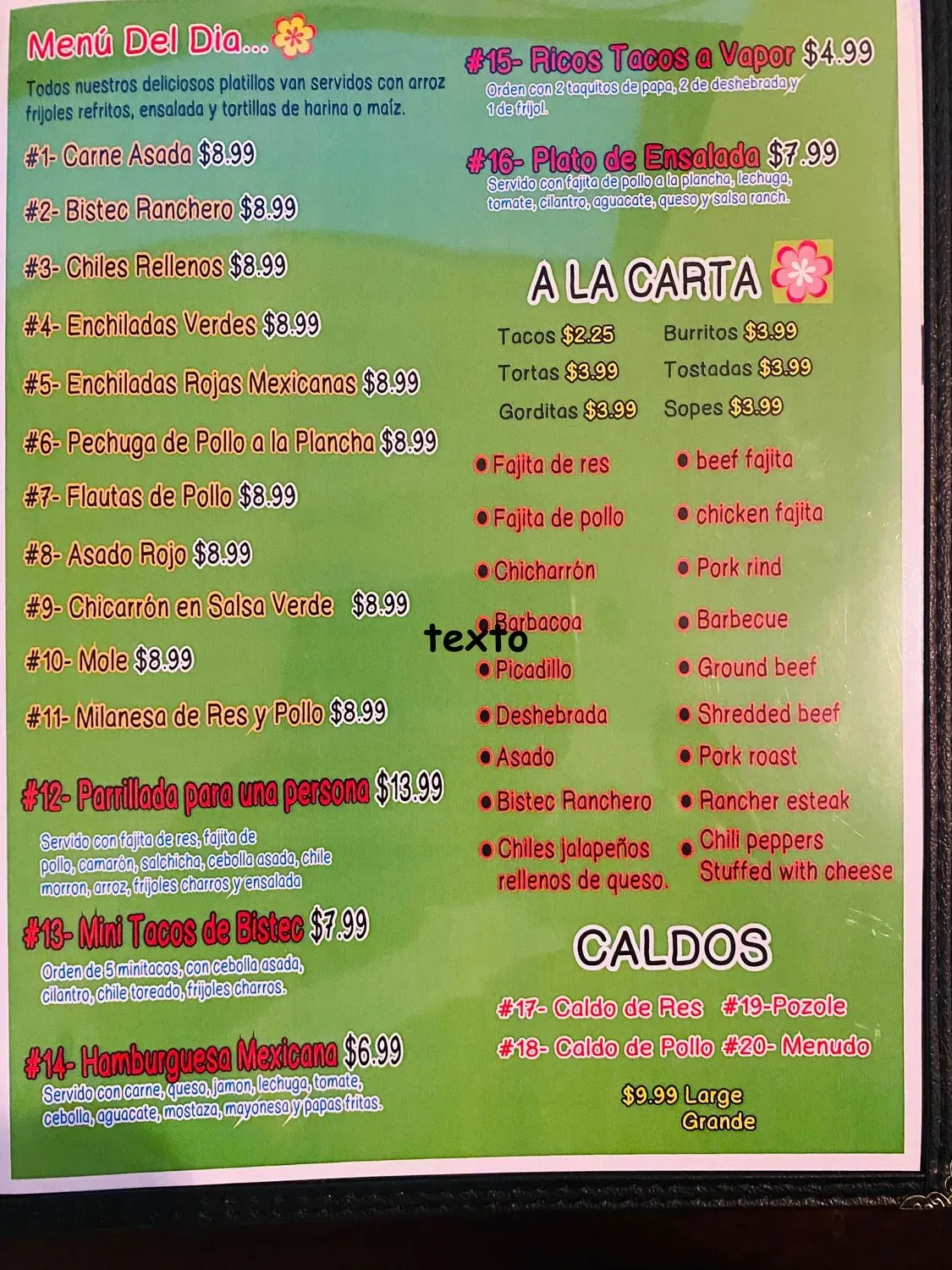 Menu 1