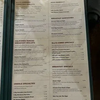 Elli's Great American Restaurant Menu - Updated November 2025
