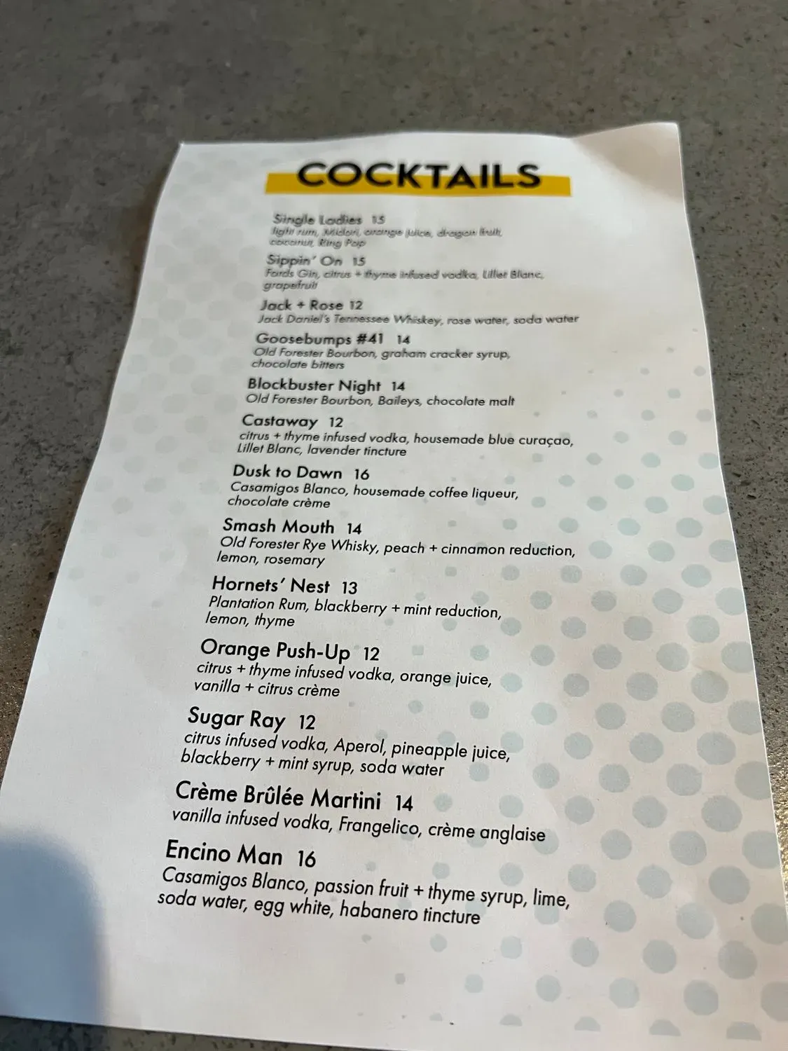 Menu 5