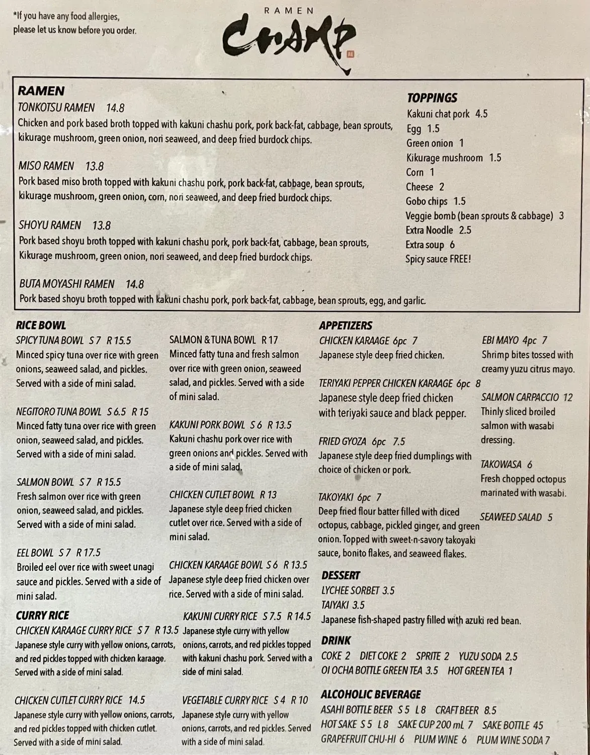 Menu 1