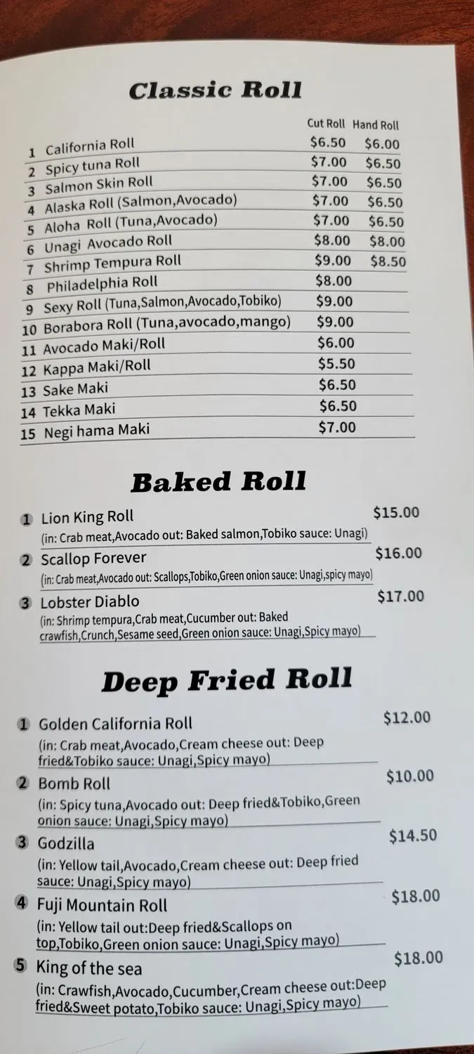 Menu 1