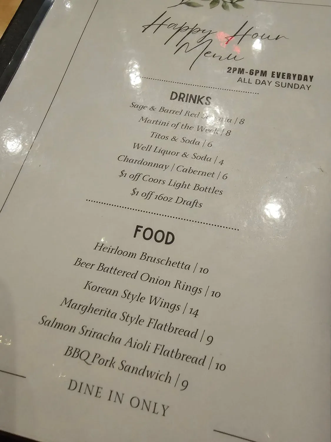 Menu 5