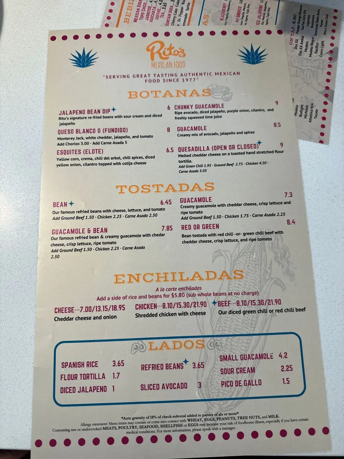 Menu 5