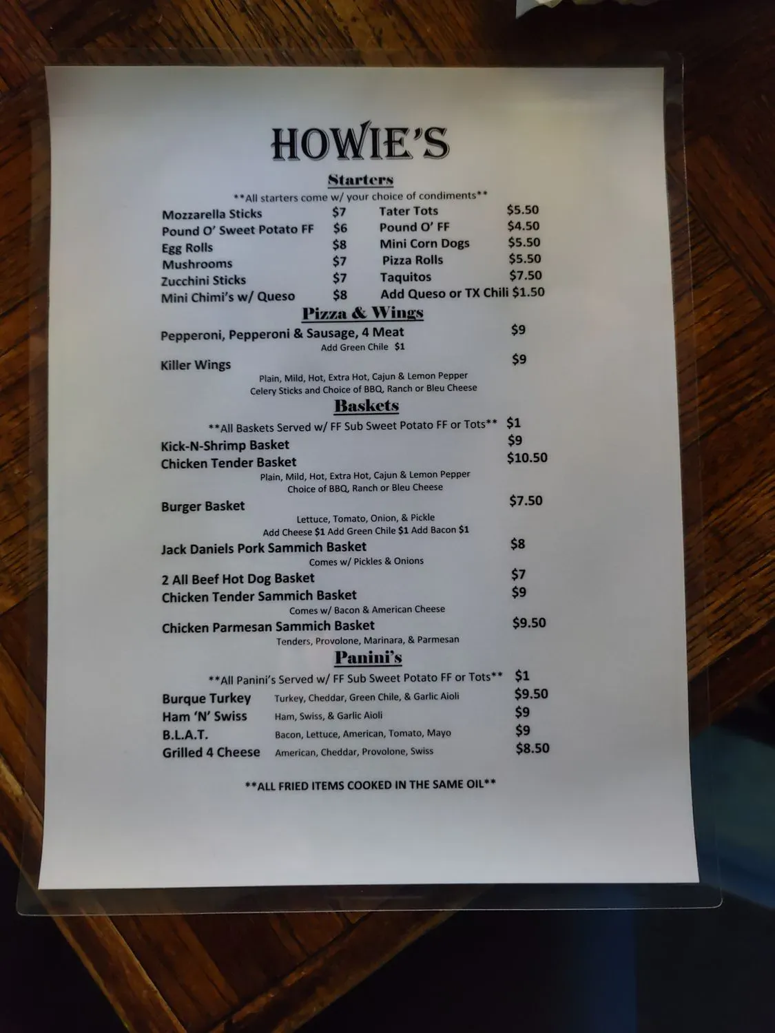 Menu 1