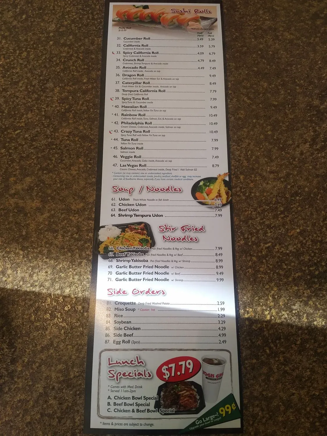 Menu 4