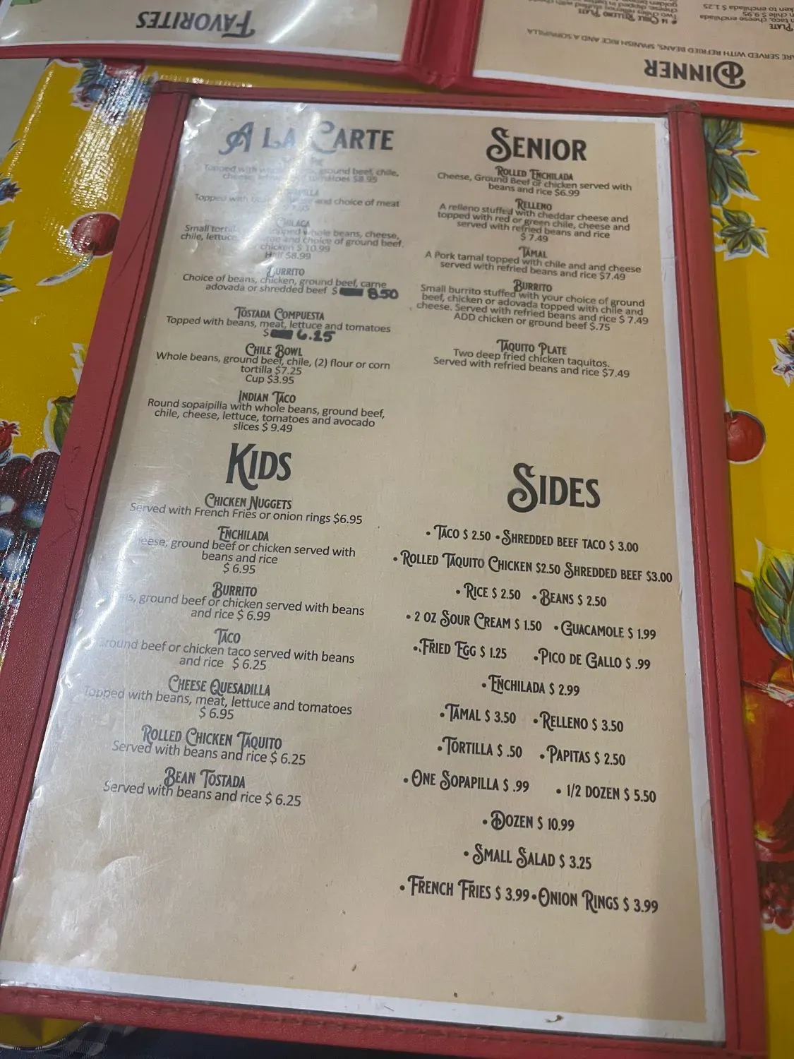 Menu 5