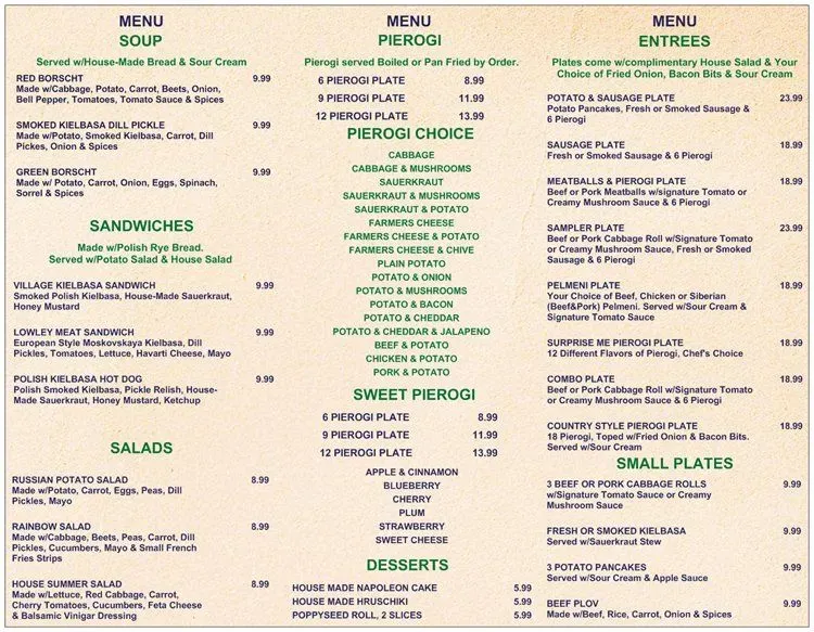 Menu 1