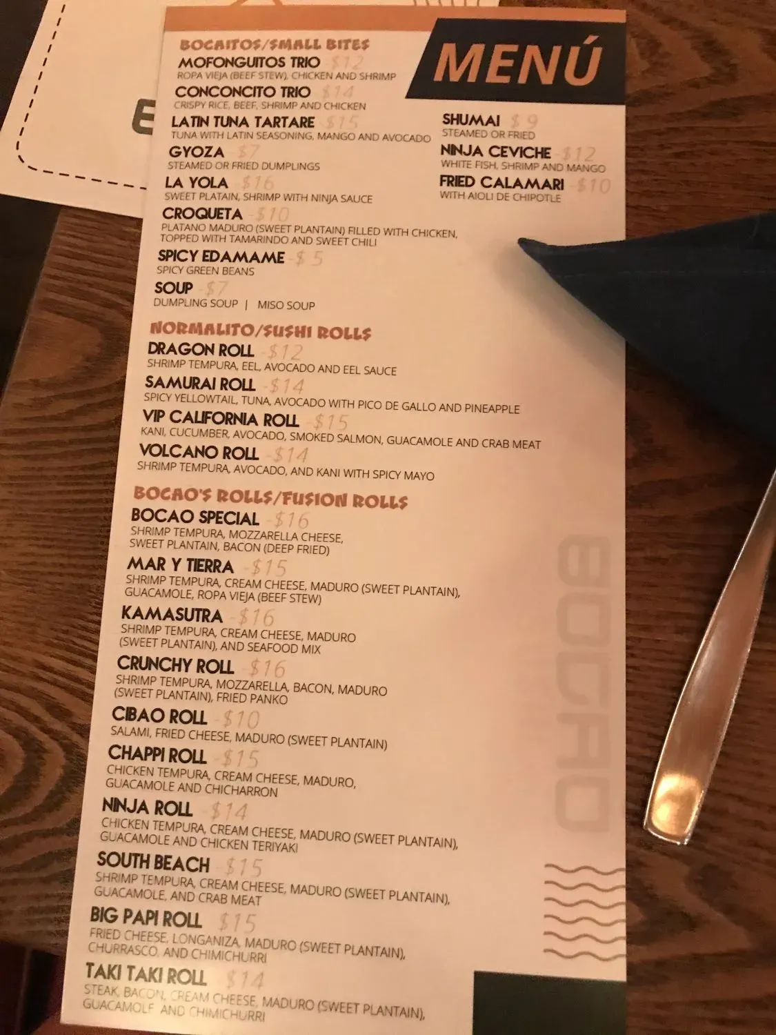 Menu 5