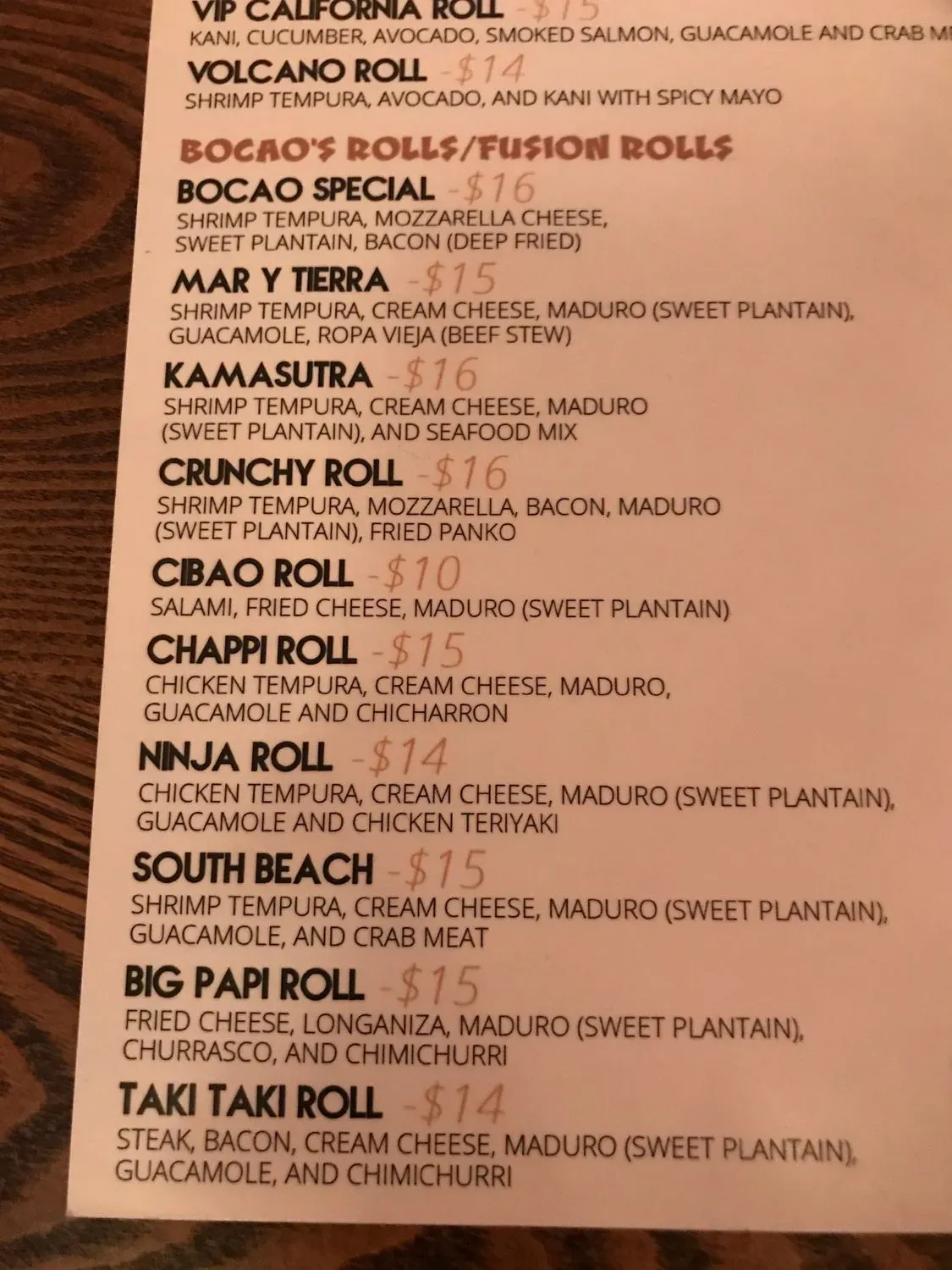 Menu 6