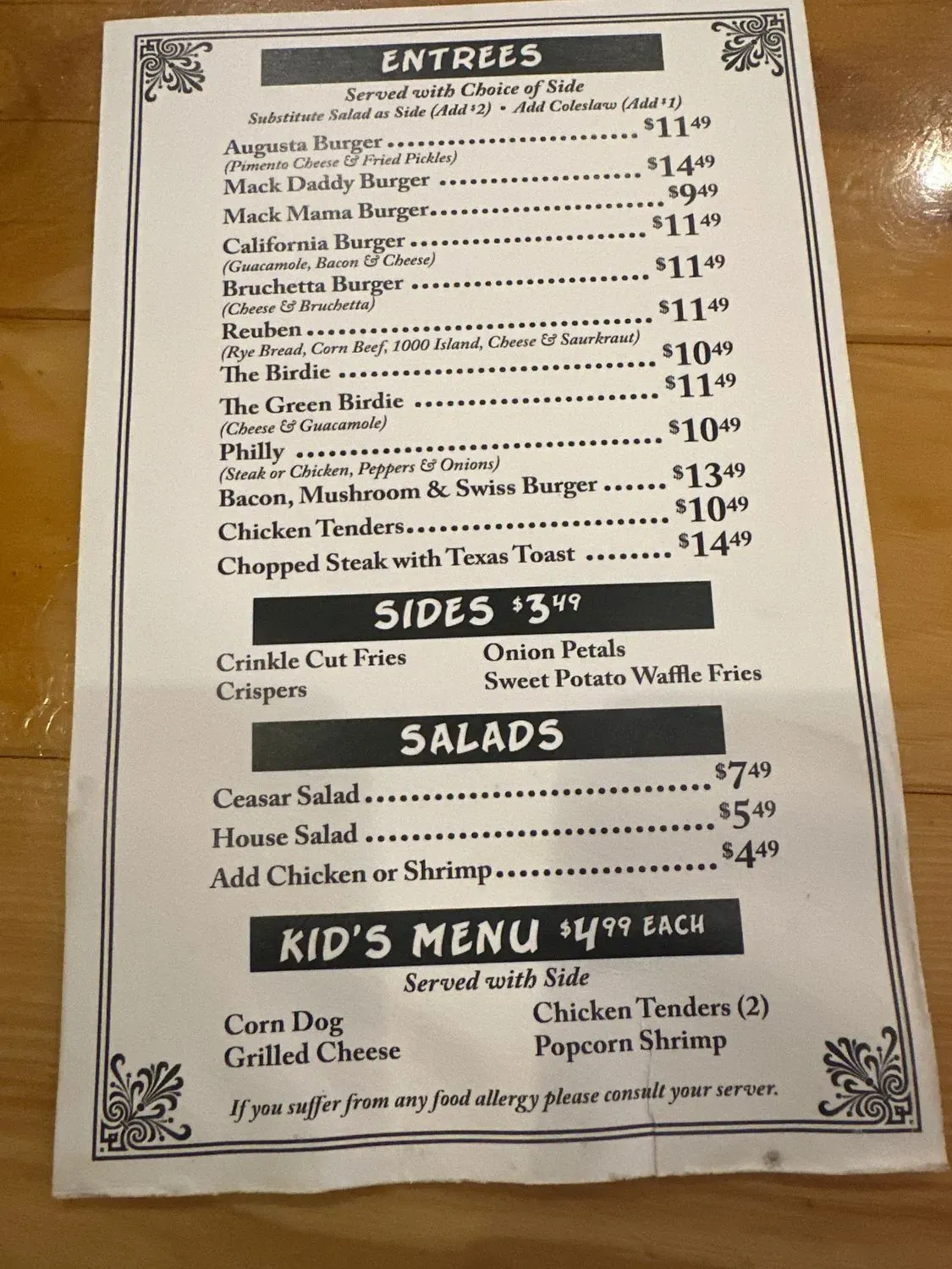 Menu 1