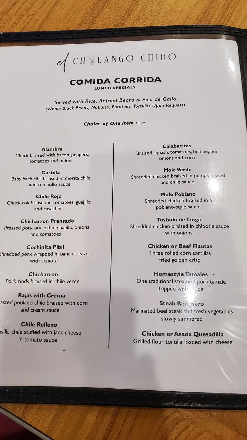 Menu 1