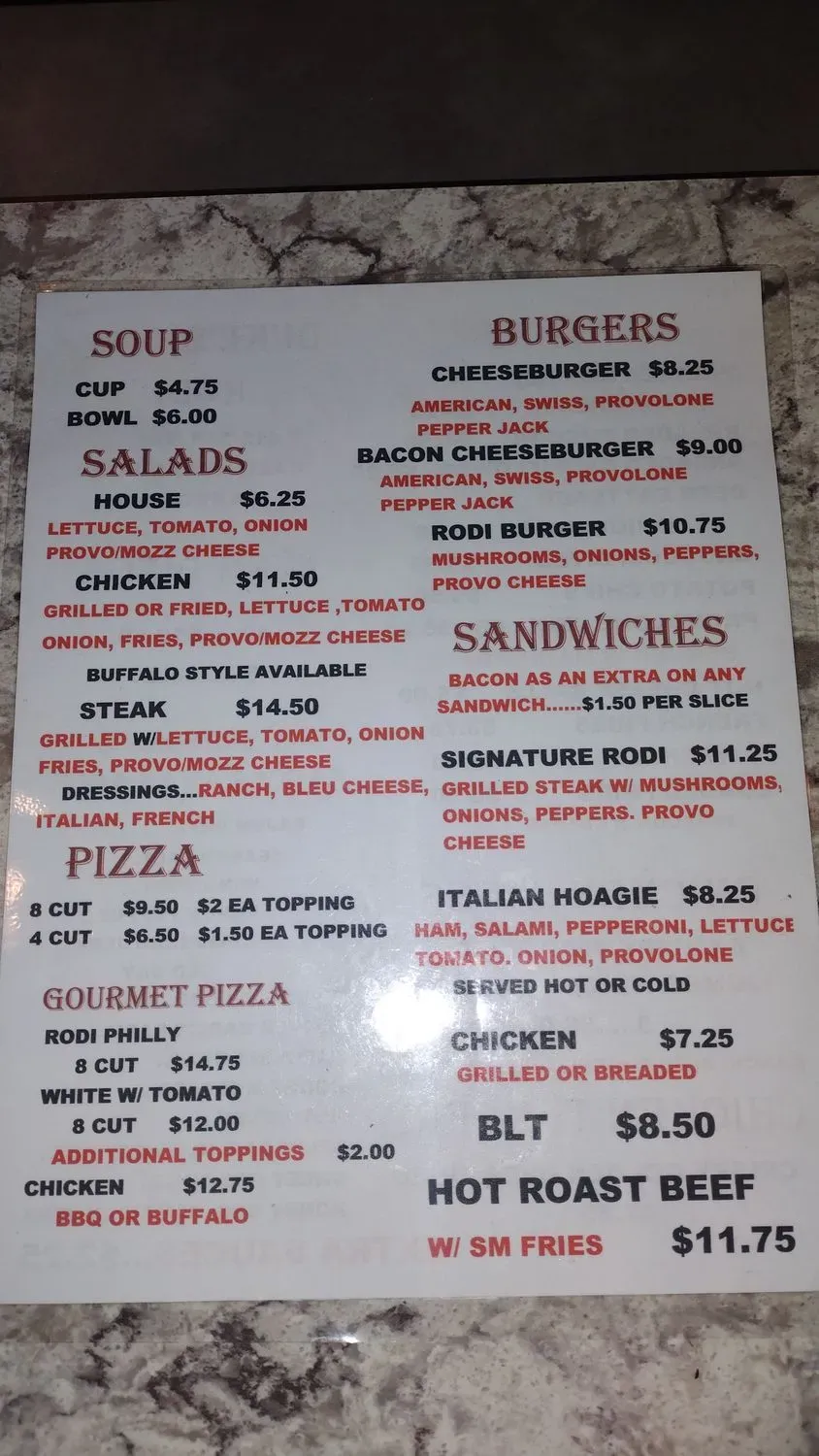 Menu 1