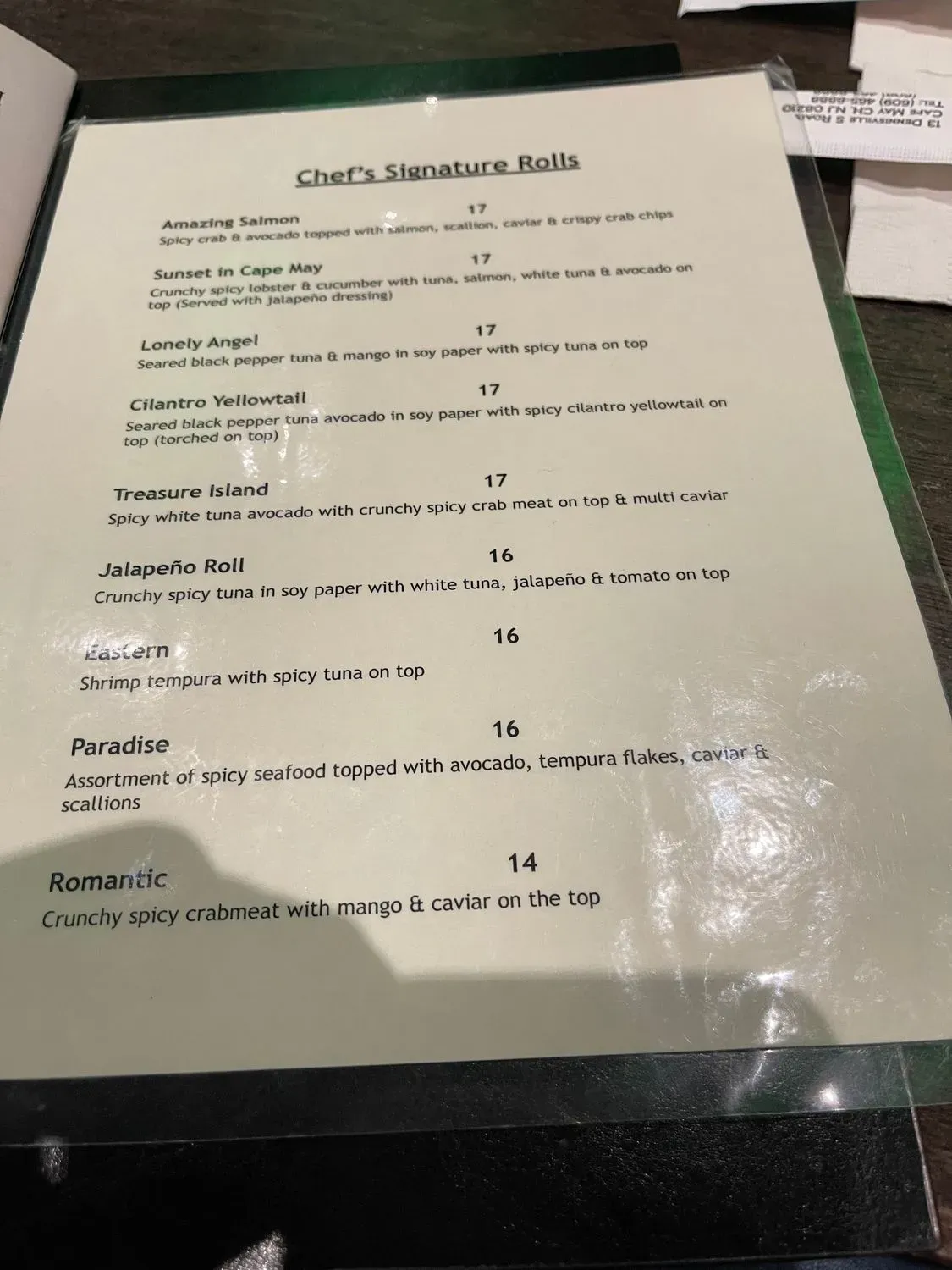 Menu 5