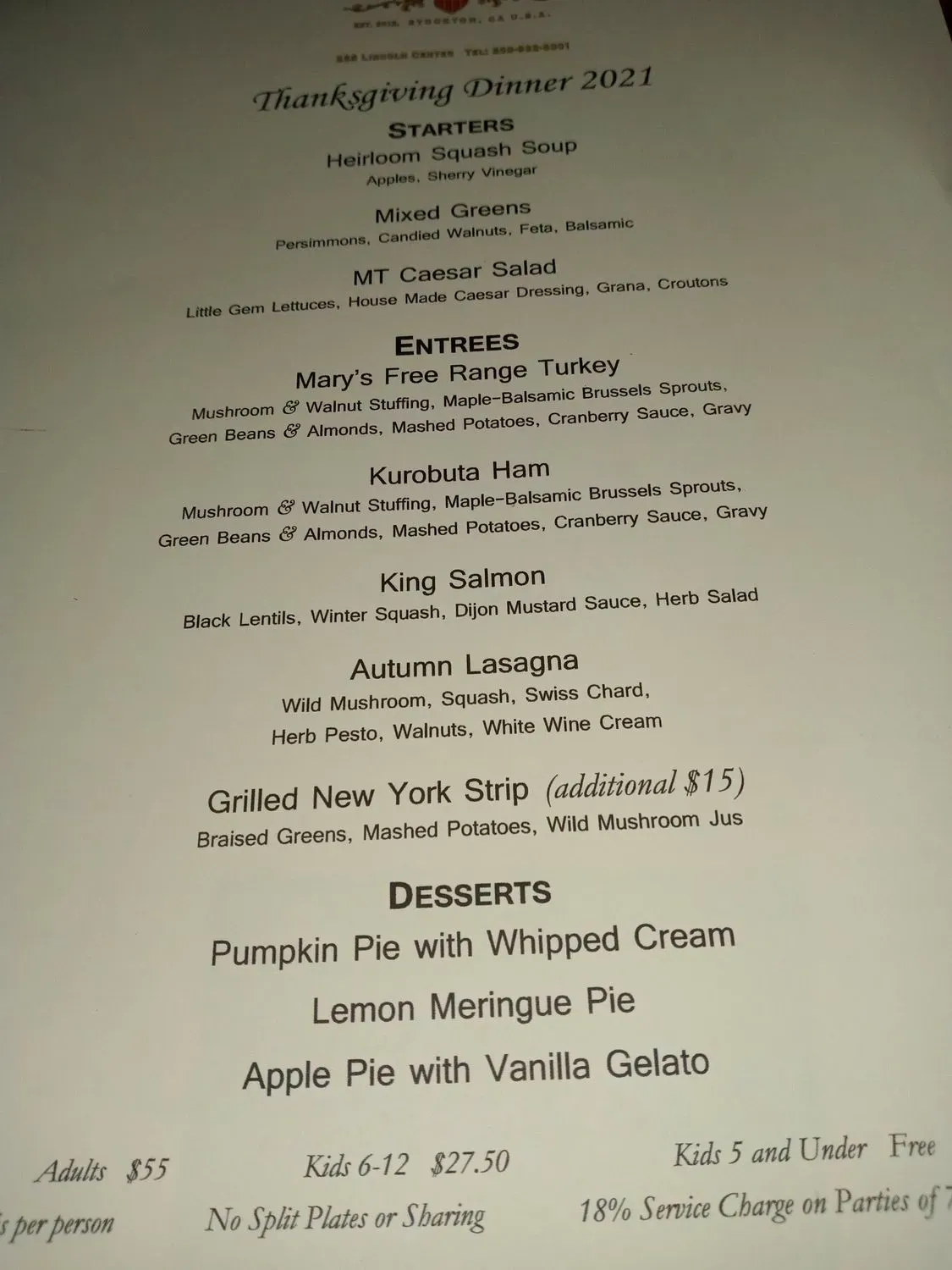 Menu 5