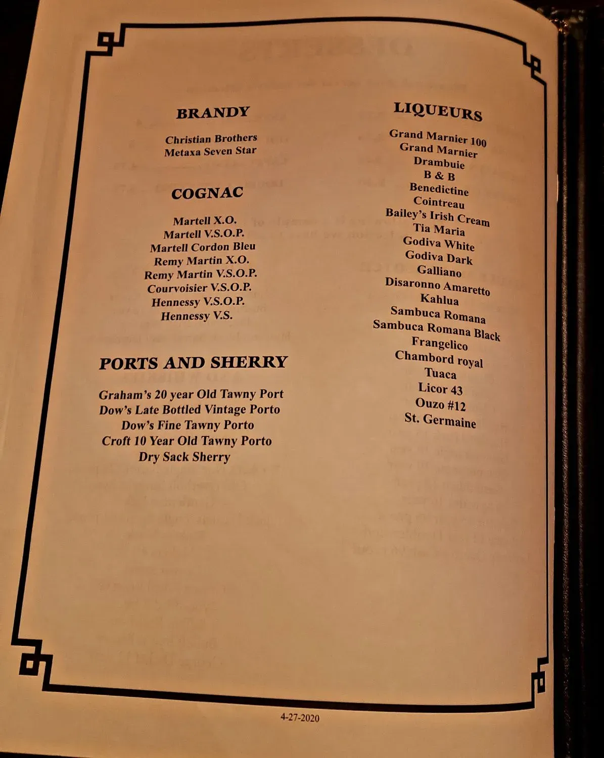 Menu 6