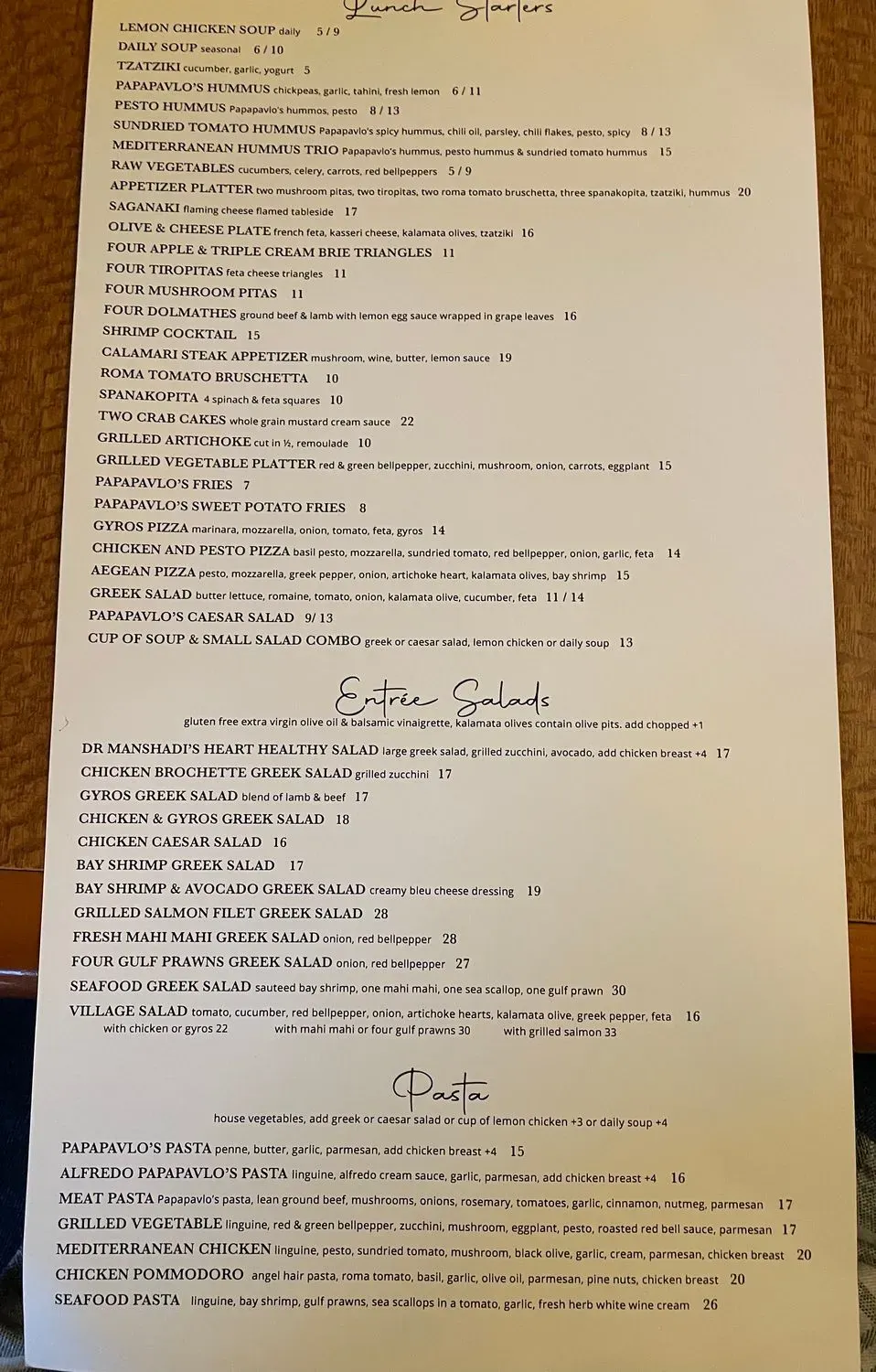 Menu 1