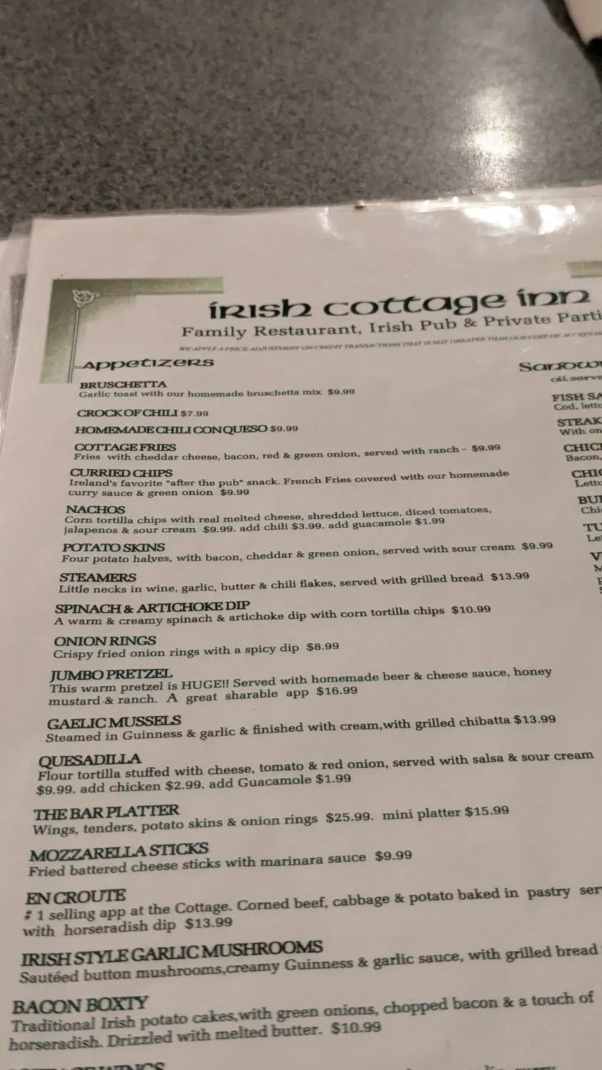 Menu 5