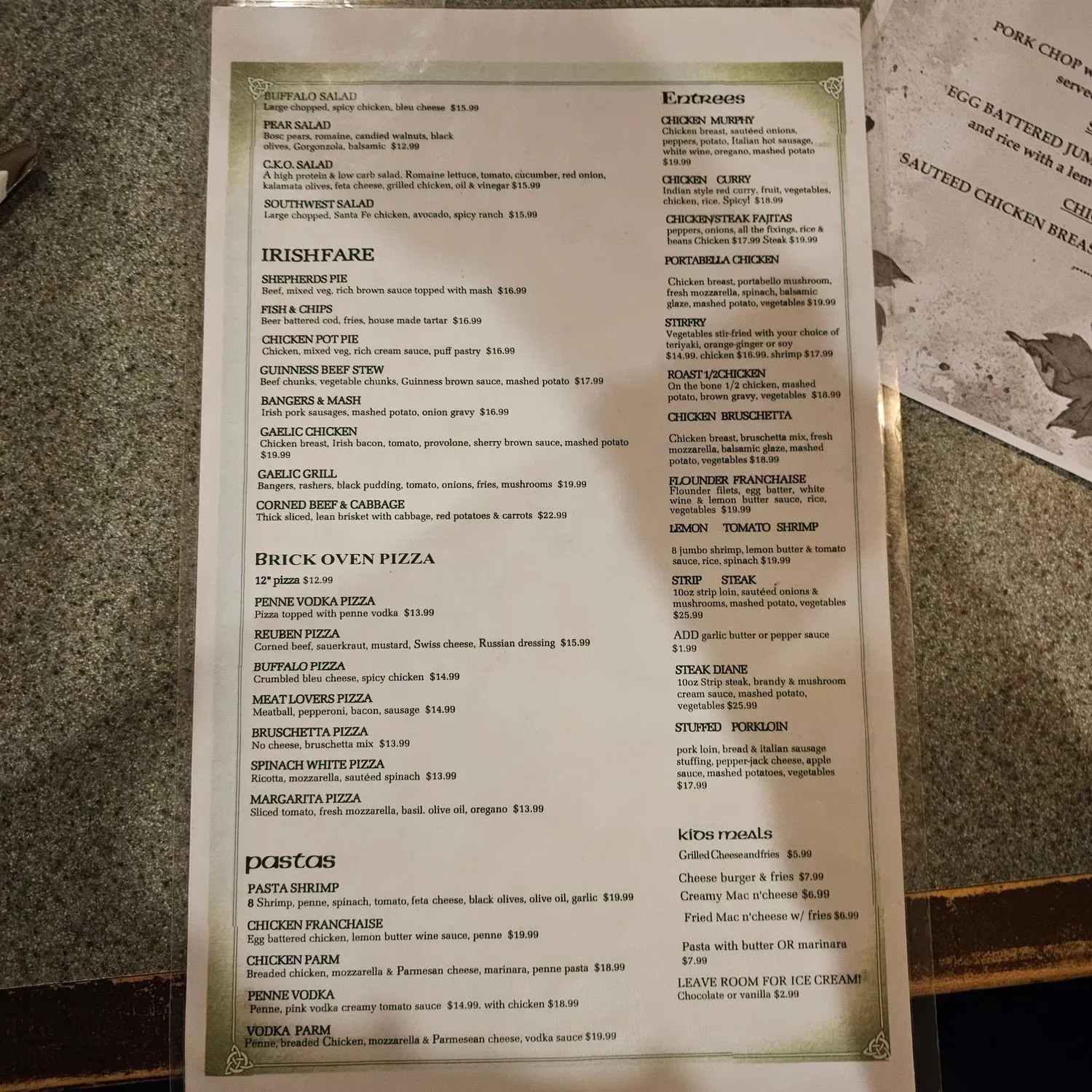 Menu 1