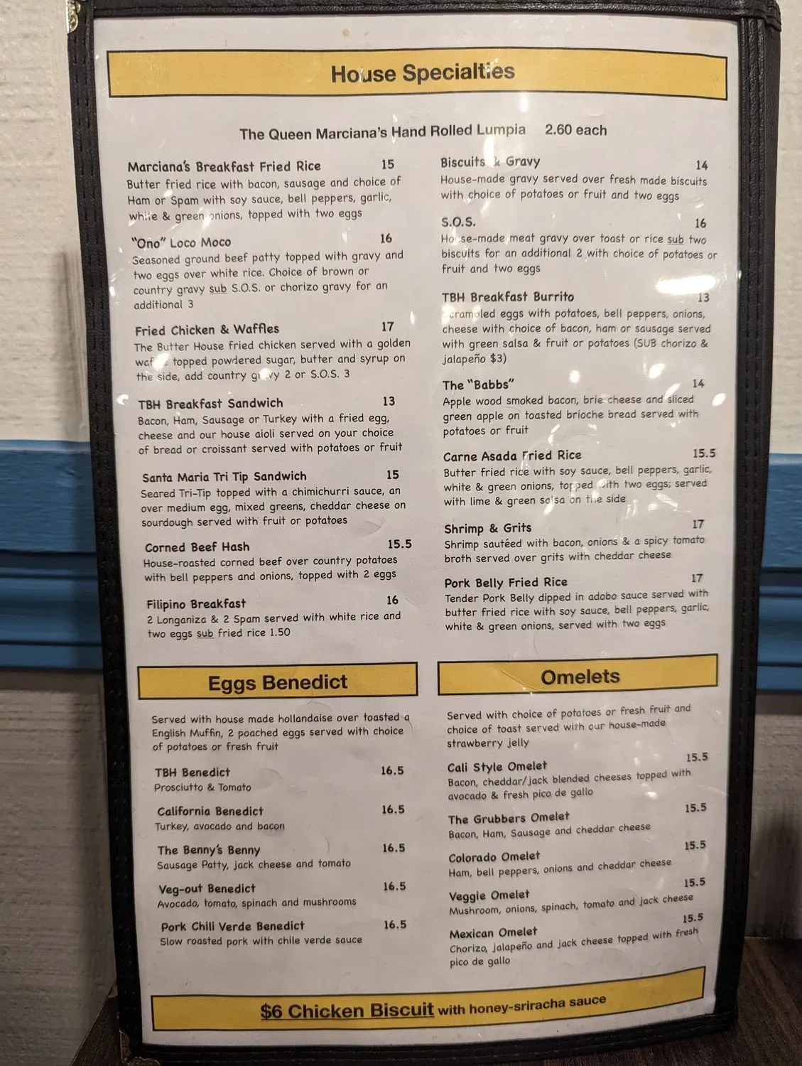 The Butter House Menu - Updated November 2025