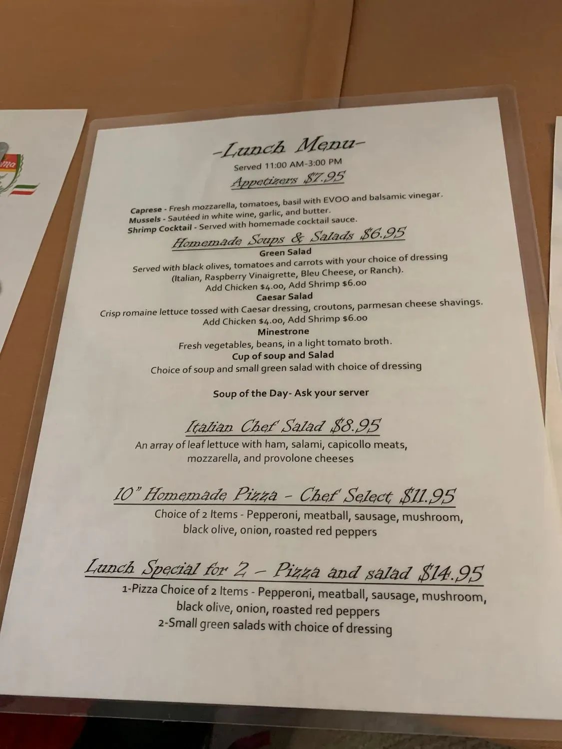 Menu 1