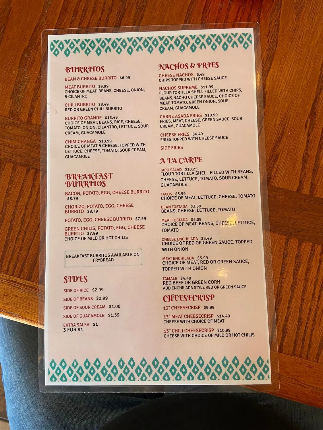 Menu 1