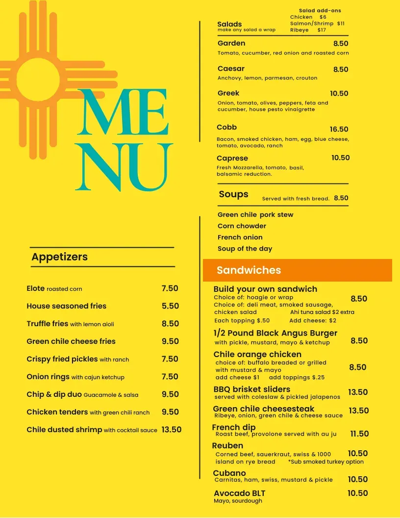 Menu 1