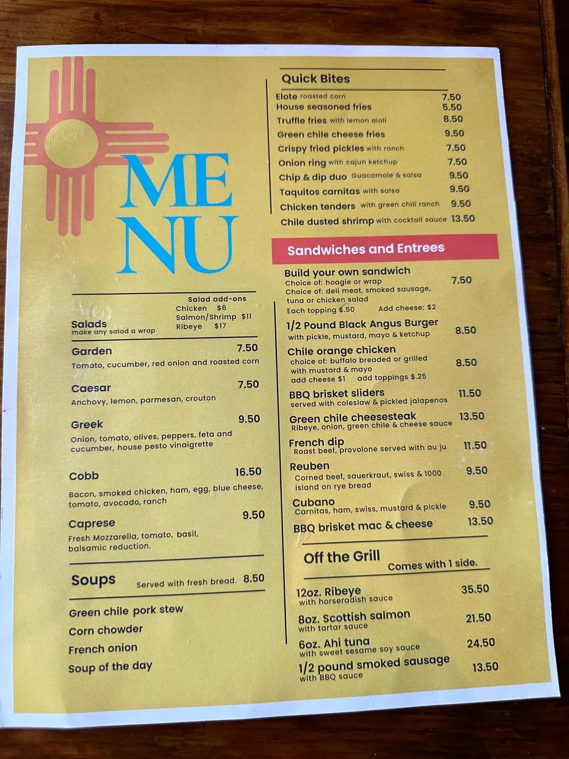 Menu 5