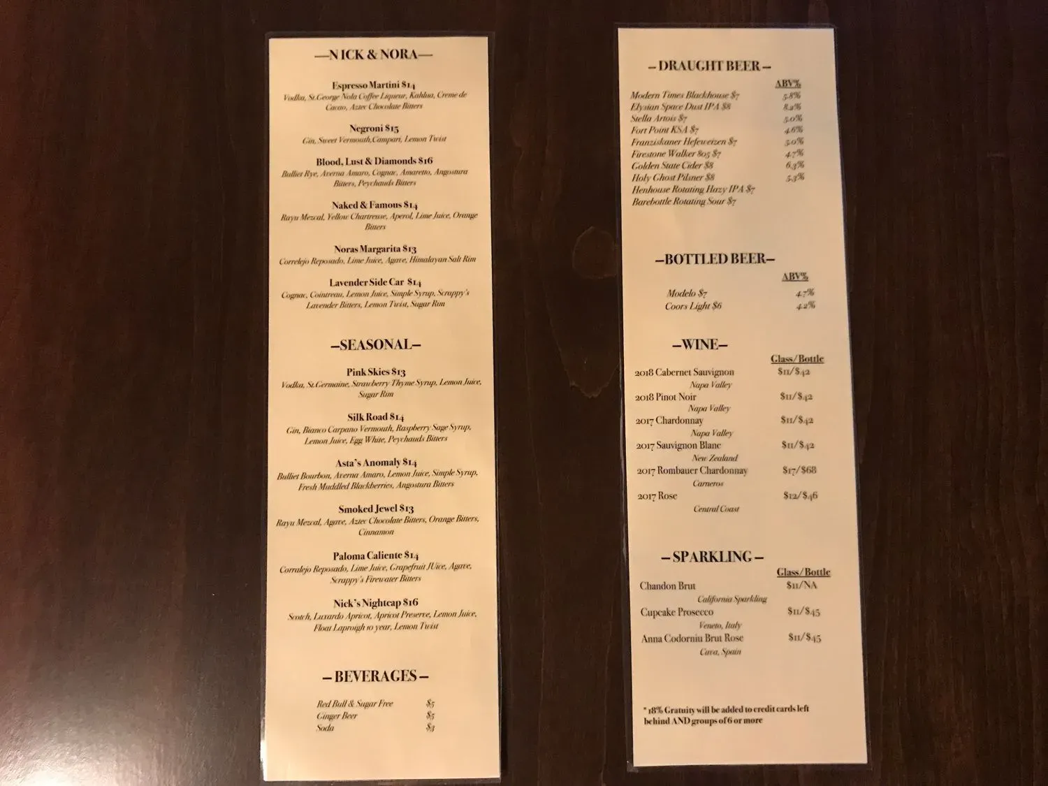 Menu 1