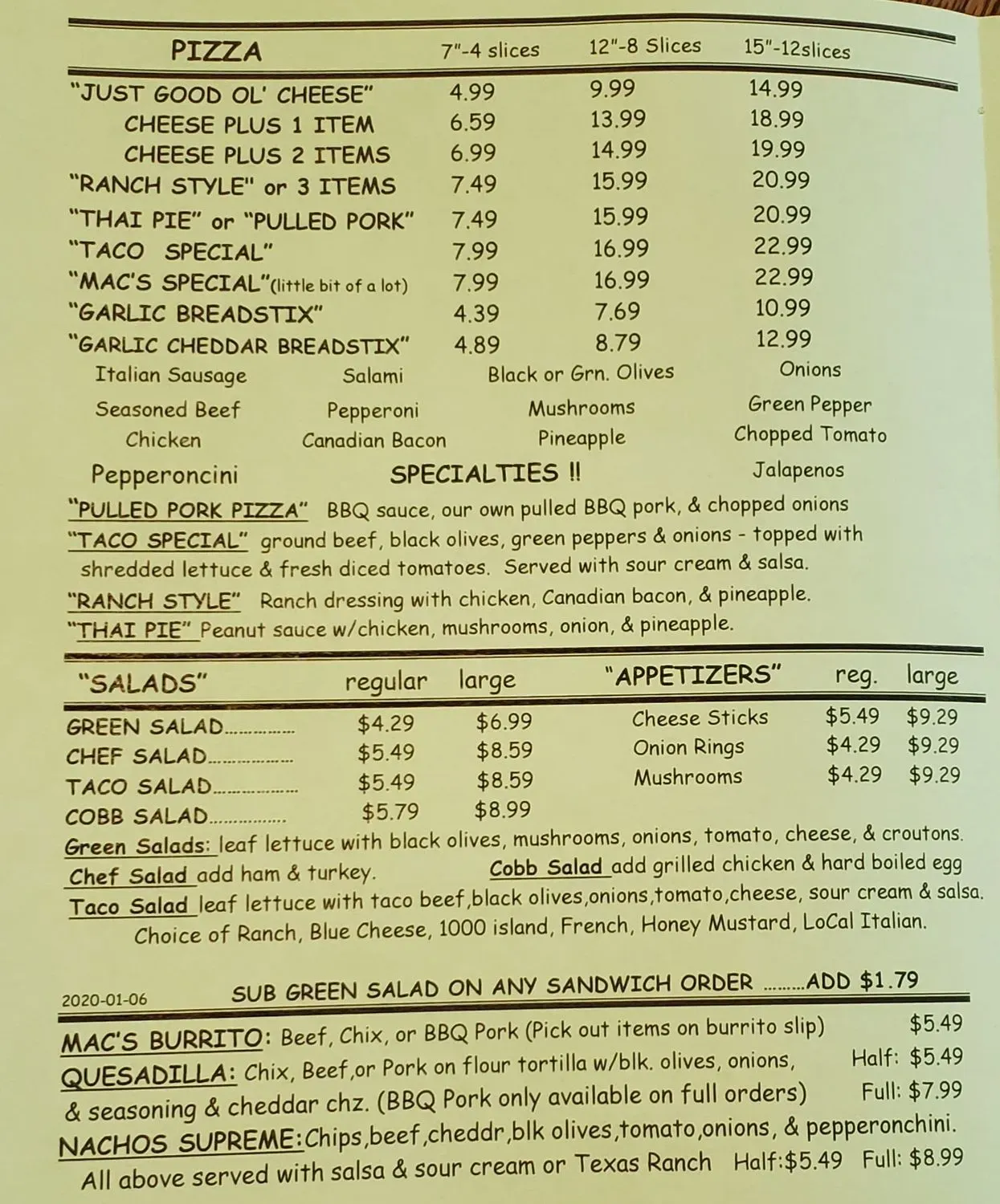 Menu 1