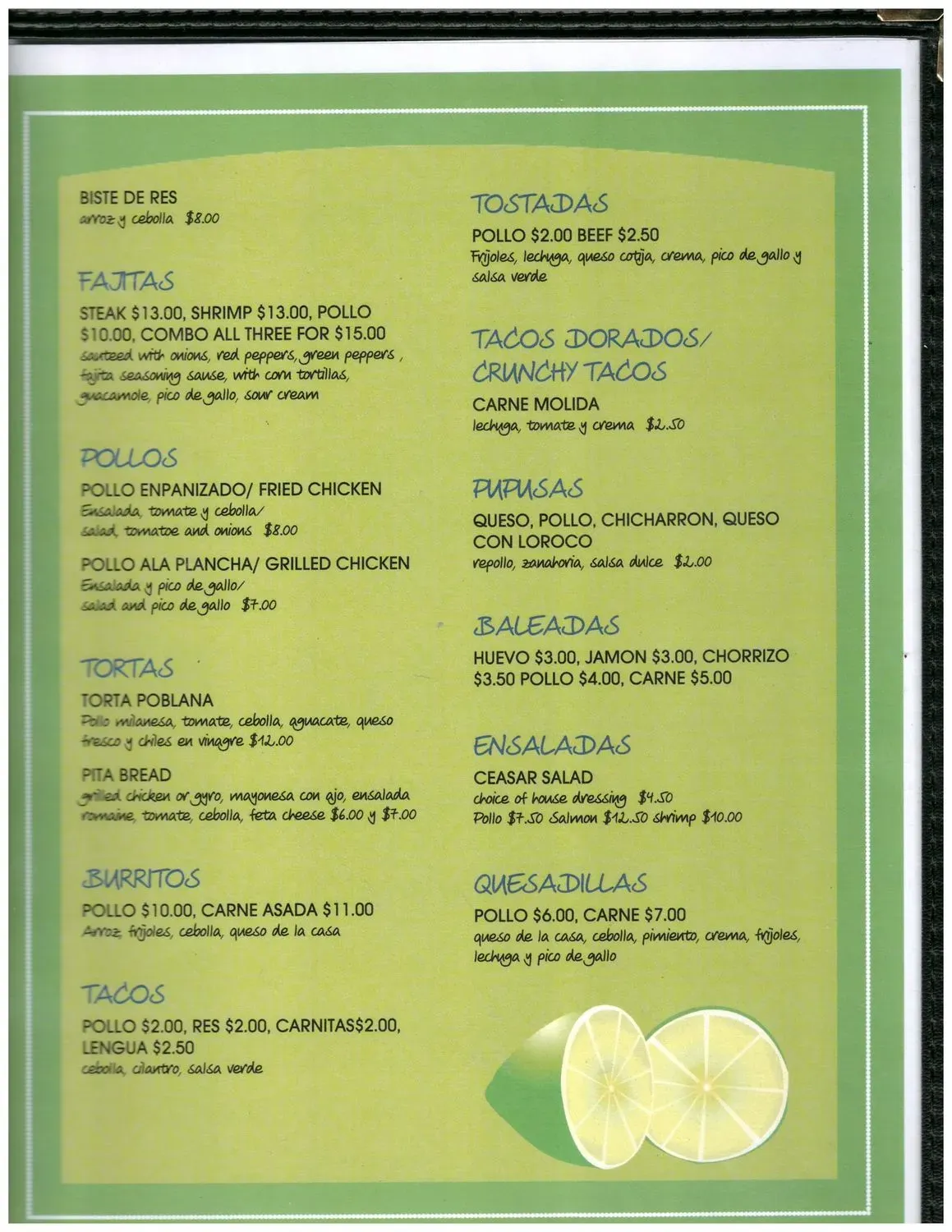 Menu 2