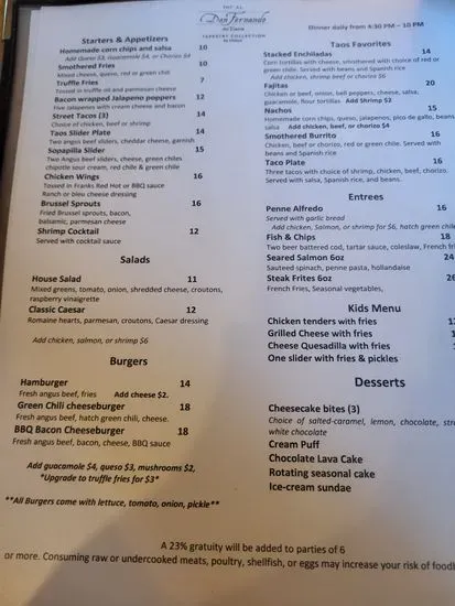 Menu 1