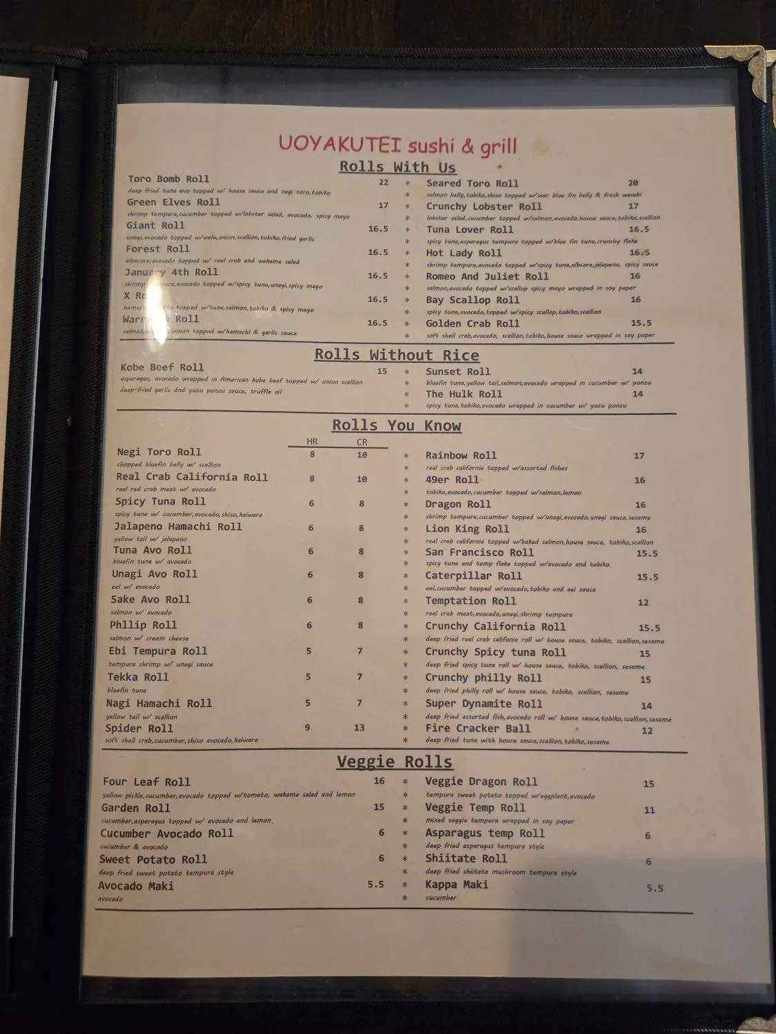 Menu 1