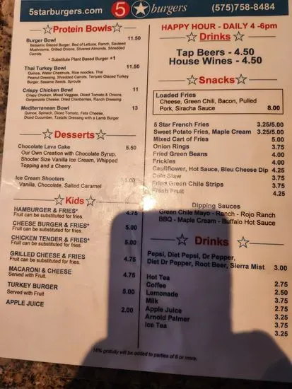 Menu 5