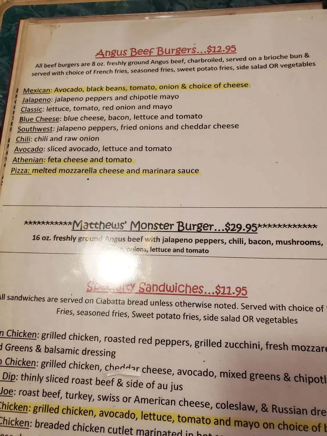 Menu 6