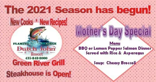 Green River Bar Grill And Steak House Dutch John Resort At Flaming ...