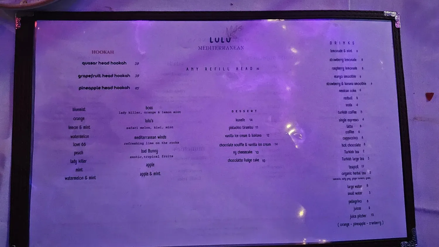 Menu 1