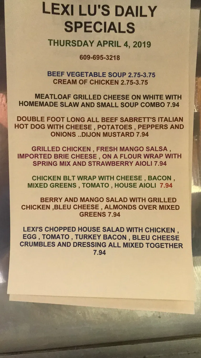 Menu 1