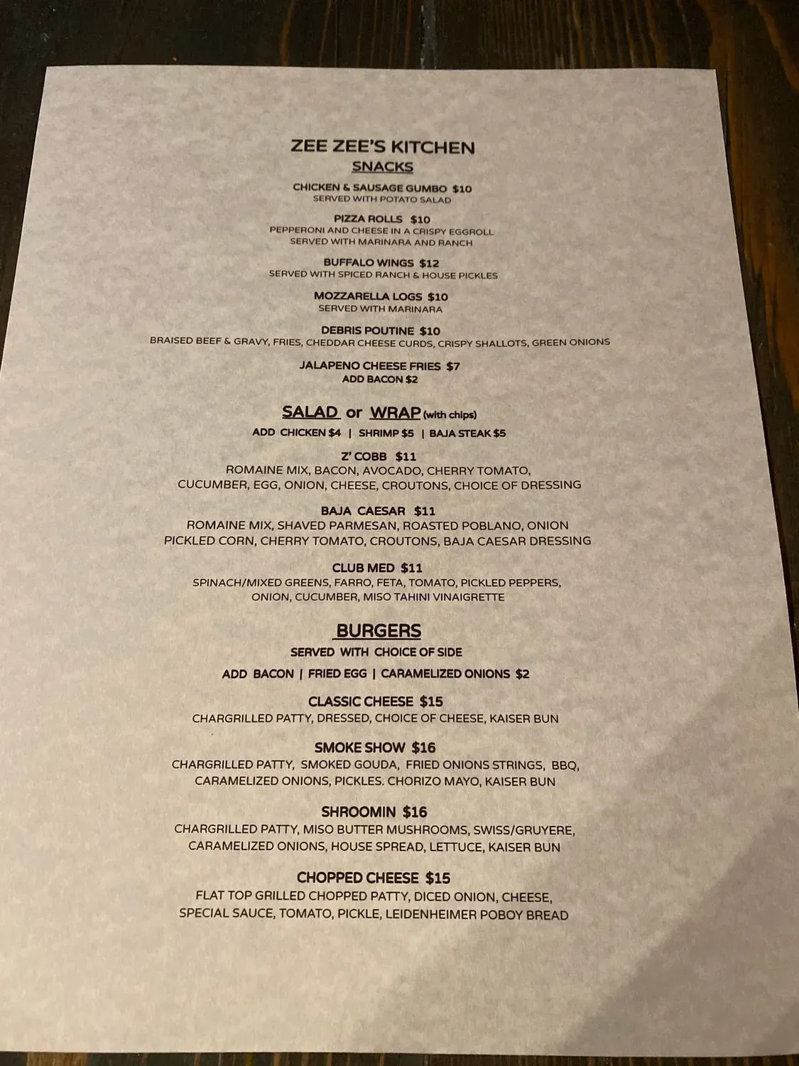 Menu 1