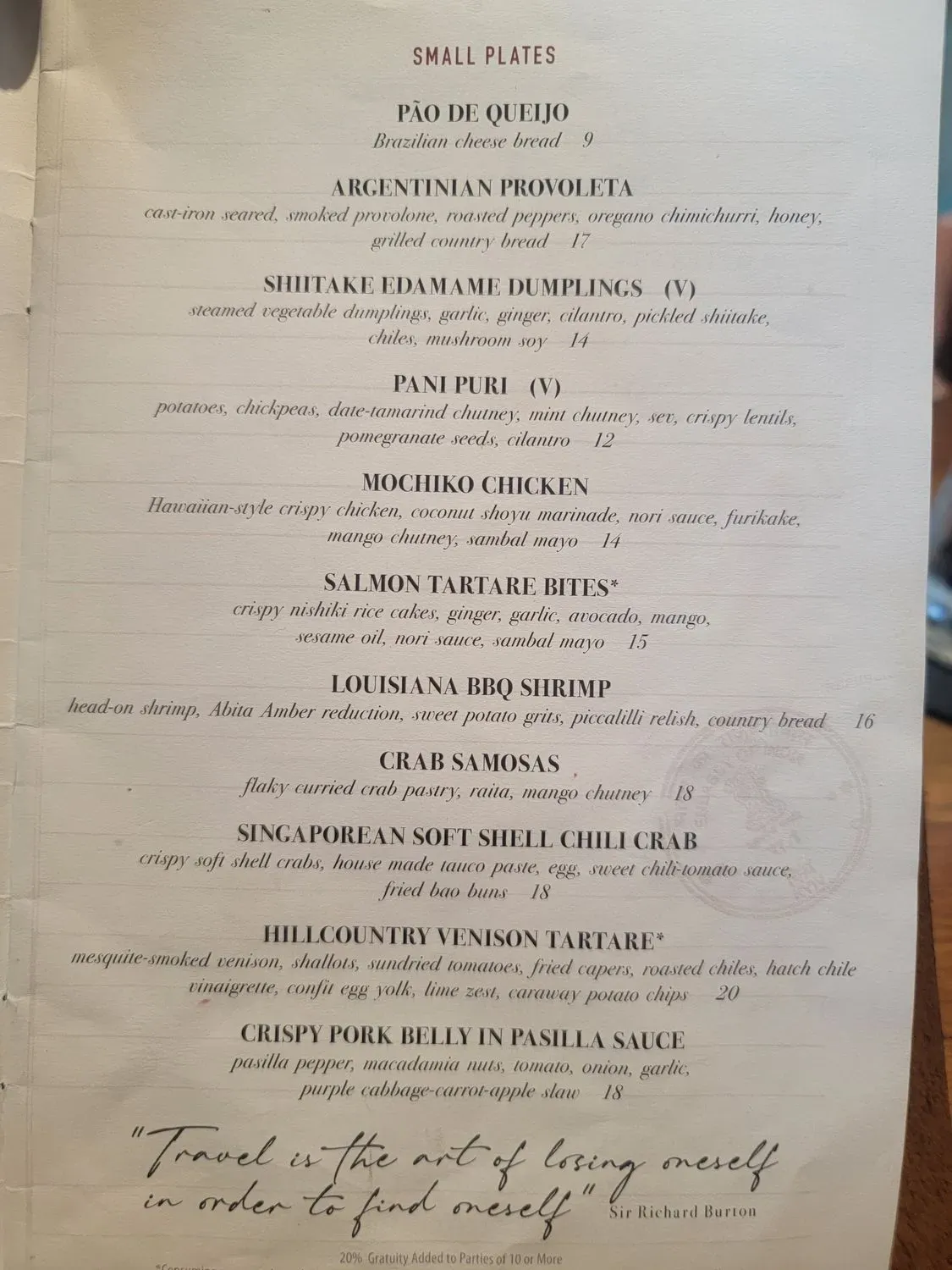 Menu 5