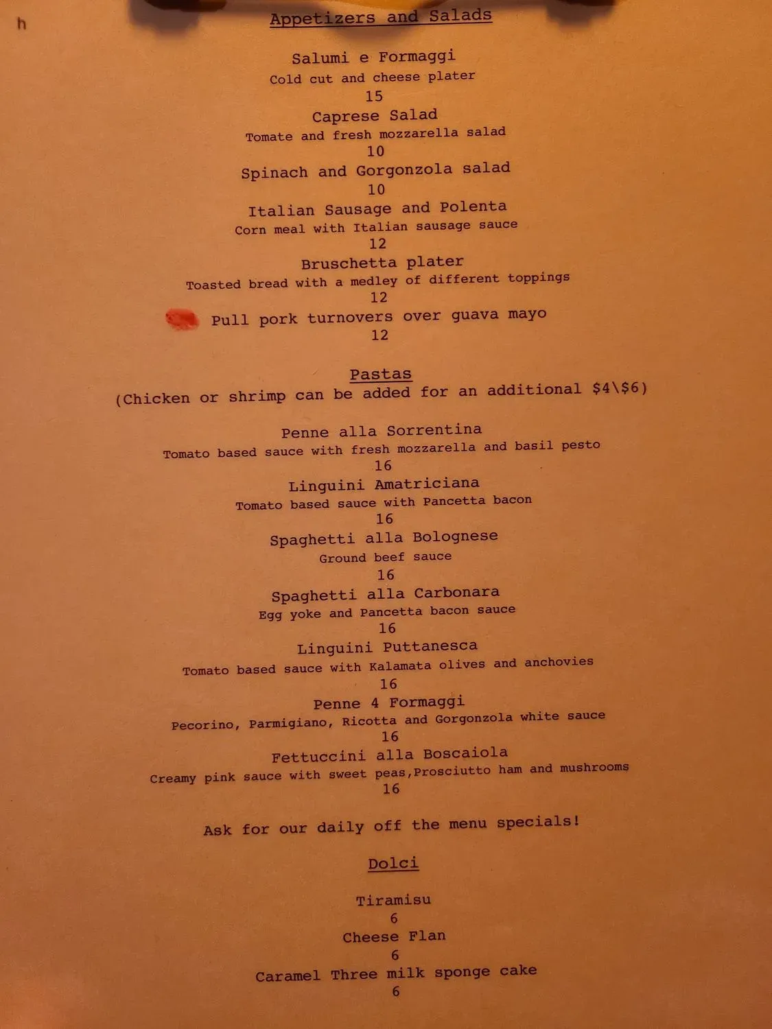 Menu 1