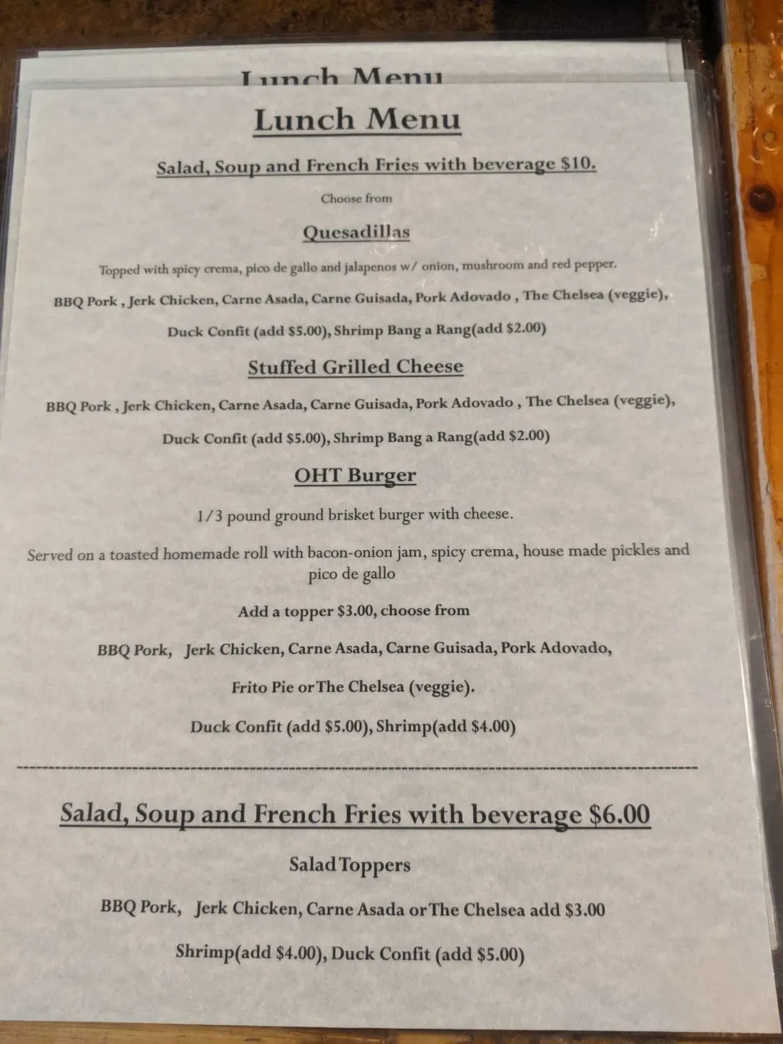 Menu 6