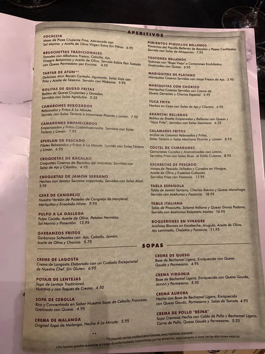 Menu 5