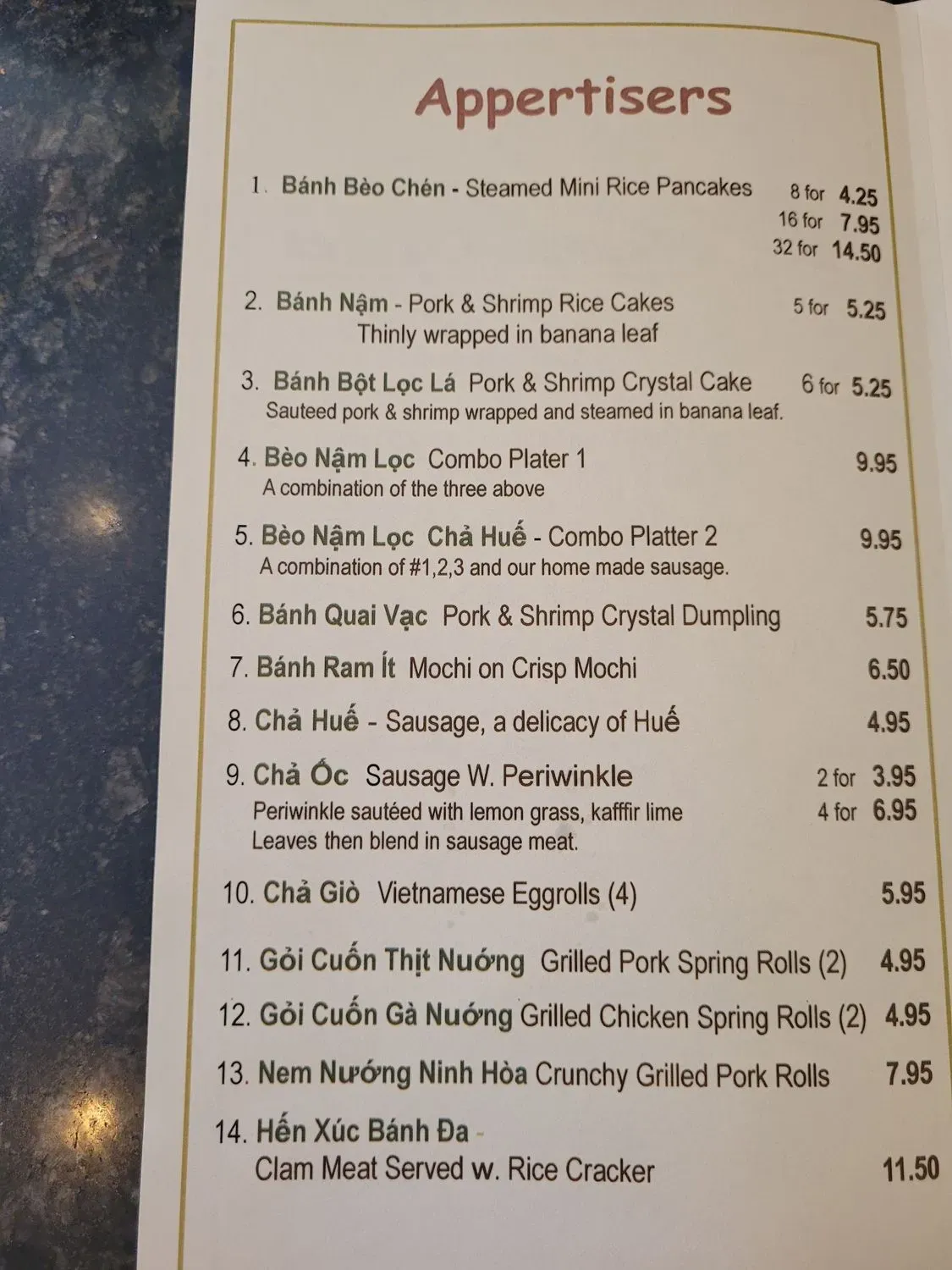 Menu 3