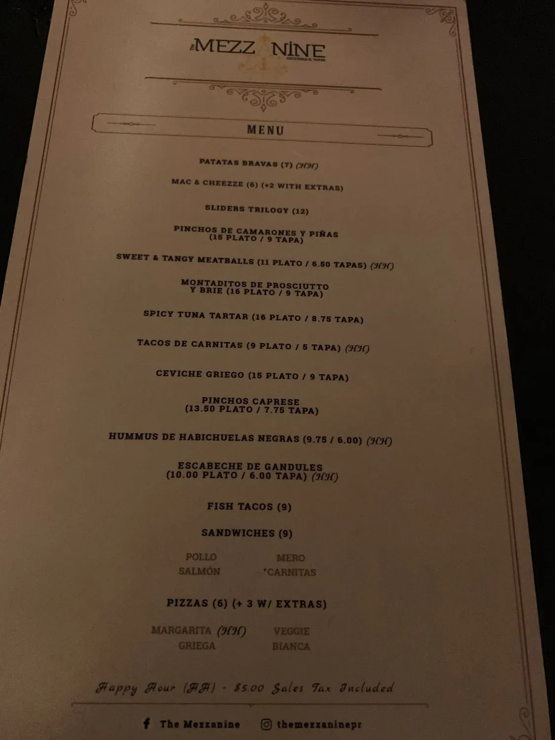 Menu 5